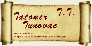 Tatomir Tunovac vizit kartica